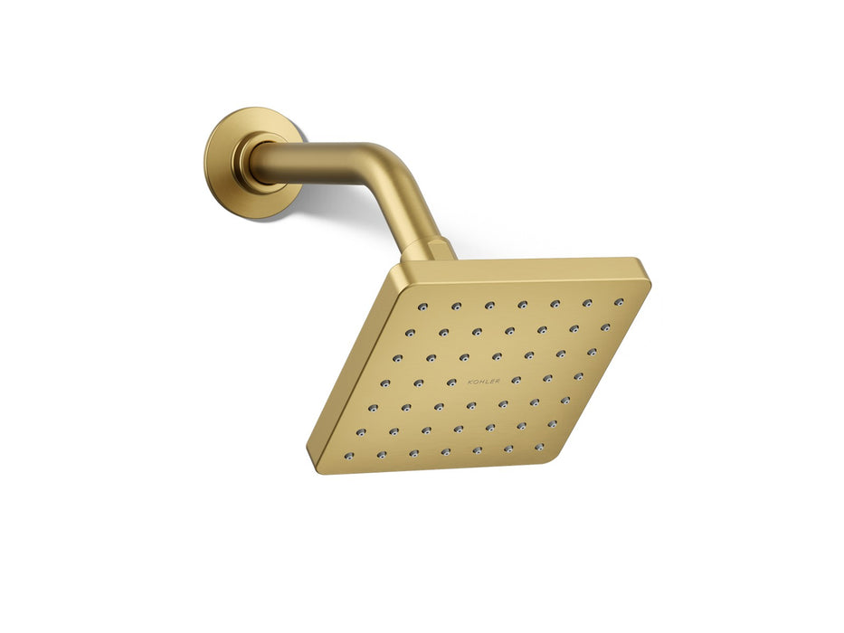 KOHLER K-24805-JJ Parallel Single-function showerhead, 1.25 gpm, vibrant brushed moderne brass
