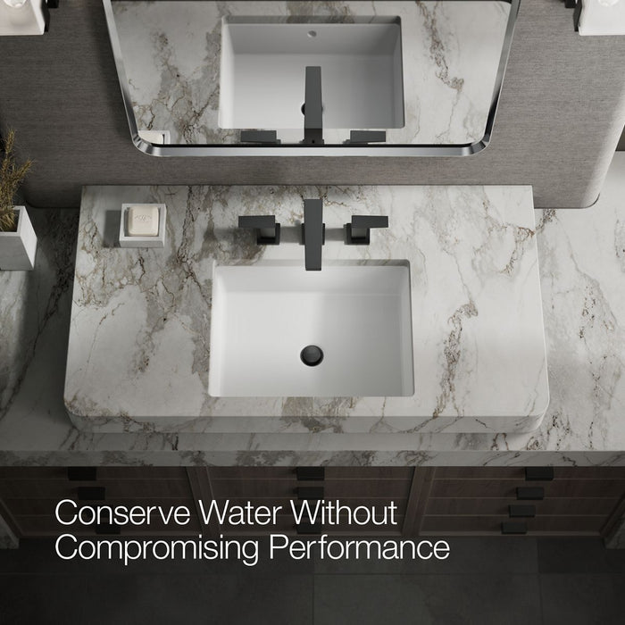 KOHLER K-24857-4 Honesty Widespread bathroom sink faucet, 0.5 gpm, matte black - view 5