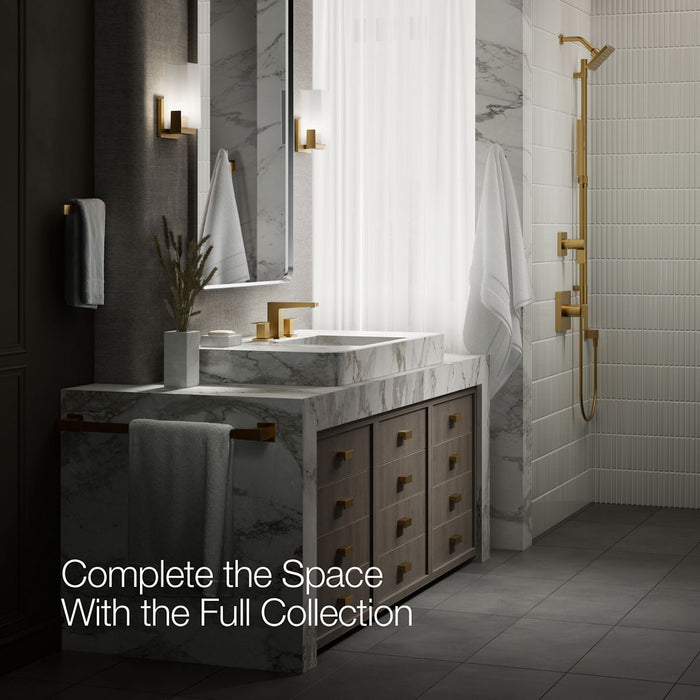 KOHLER K-24857-4 Honesty Widespread bathroom sink faucet, 0.5 gpm, vibrant brushed moderne brass - view 4