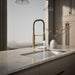 KOHLER K-24982 Purist Semi-professional kitchen sink faucet with three-function sprayhead, vibrant french gold - view 3