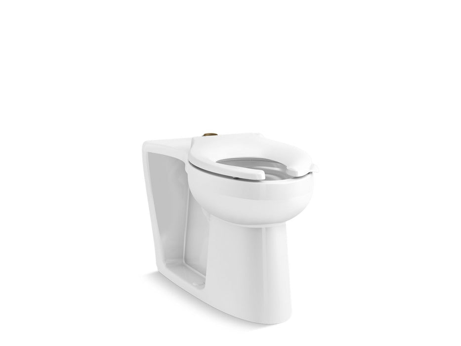 KOHLER K-25042-SS Modflex Adjust-a-Bowl Flushometer bowl with top spud, white