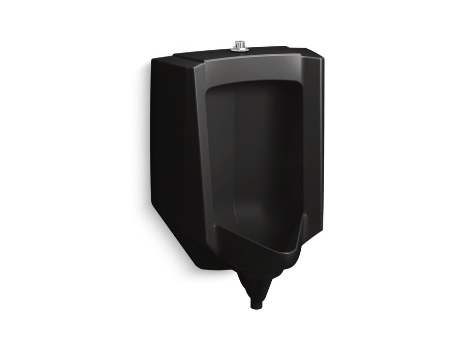 KOHLER K-25048 Stanwell™ Blow-out Half-stall 0.5–1.0 GPF Urinal, Top Spud, black black