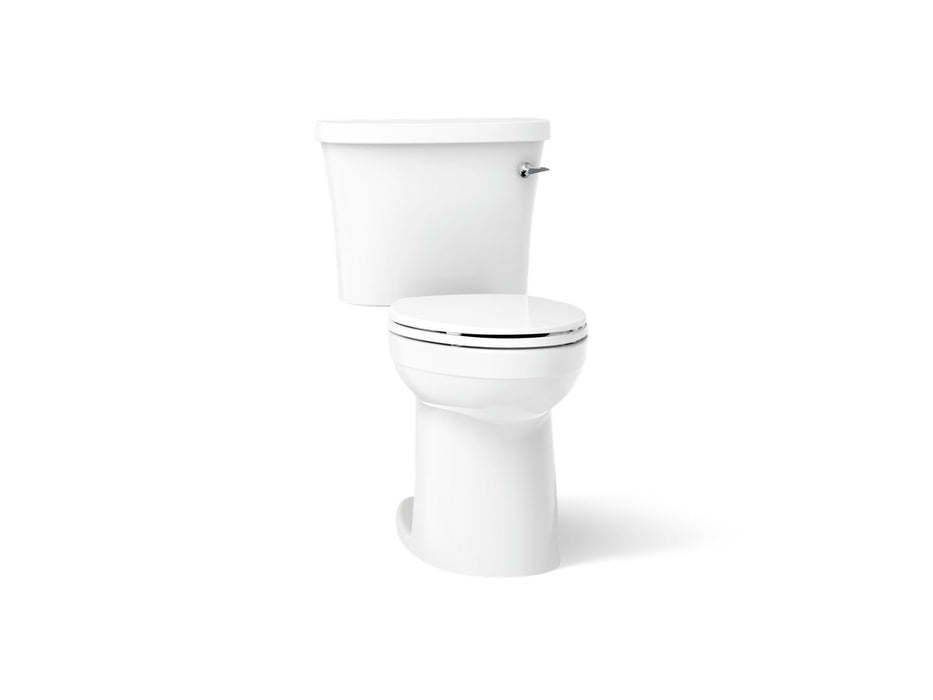 KOHLER K-25077-SSRA Kingston ComForteeight Two-piece elongated 1.28 gpf chair height toilet with right-hand trip lever...