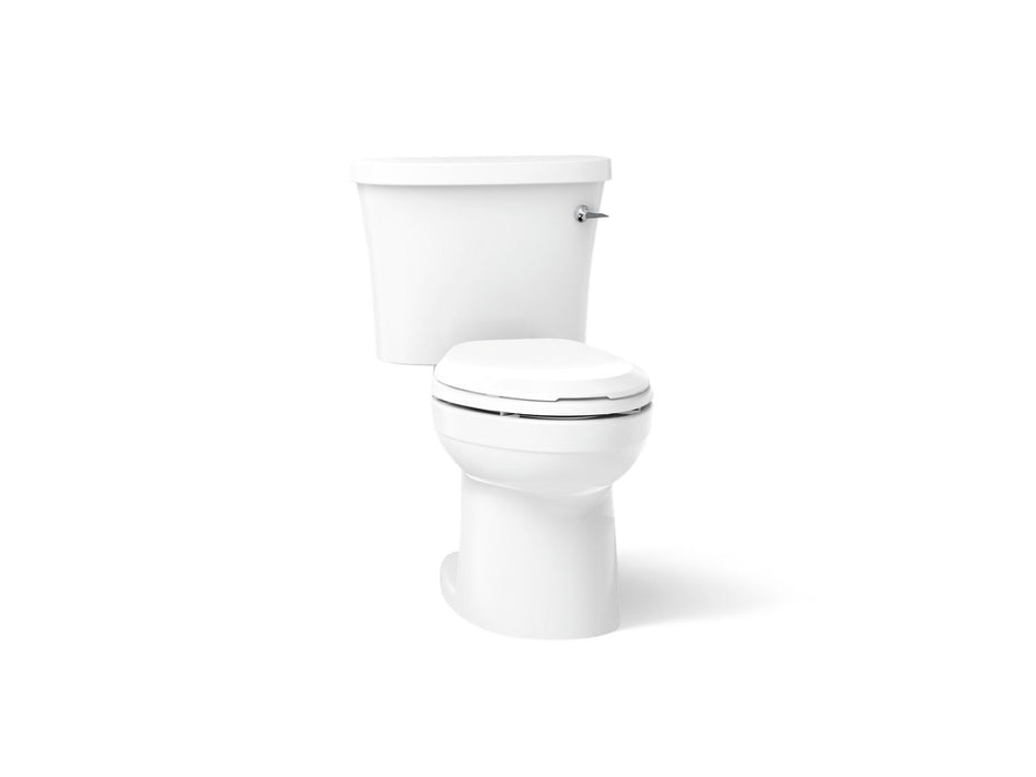 KOHLER K-25087-RA Kingston Two-piece elongated 1.28 gpf toilet with right-hand trip lever, white