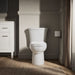 KOHLER K-25087-SSRA Kingston Two-piece elongated 1.28 gpf toilet with right-hand trip lever and antimicrobial finish,...
