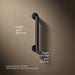 3/4 view of product with dimensions