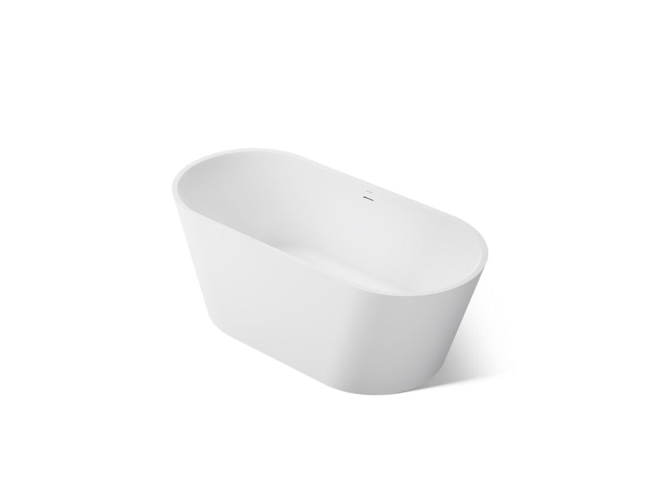 KOHLER K-25165-0 K-25165 Evok 66" x 30" Freestanding Bath with Center Toe-tap Drain, white