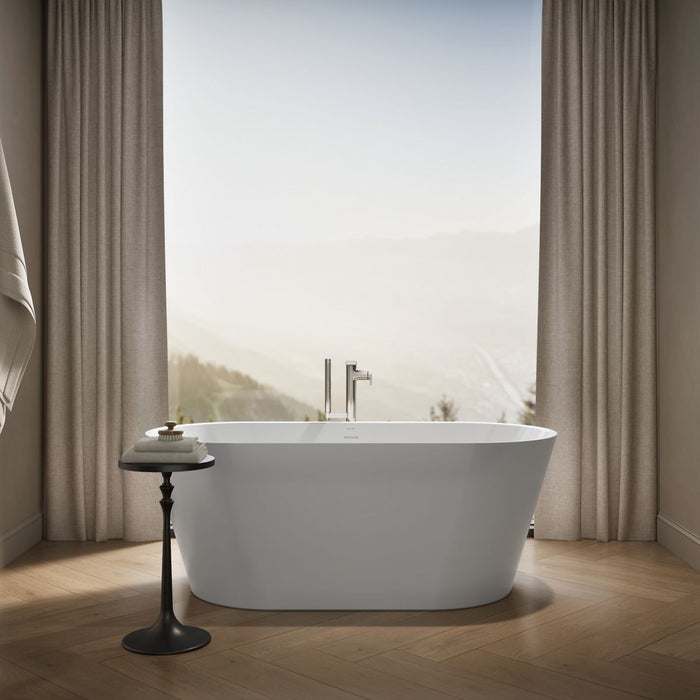 KOHLER K-25165-0 K-25165 Evok 66" x 30" Freestanding Bath with Center Toe-tap Drain, white - view 3