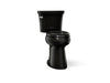 KOHLER K-25224 Highline Tall Two-piece elongated 1.28 gpf tall height toilet, black black