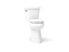 KOHLER K-25224 Highline Tall Two-piece elongated 1.28 gpf tall height toilet, white