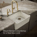 KOHLER K-25766 Ironridge 28" undermount single-bowl farmhouse kitchen sink, biscuit - view 5