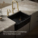 KOHLER K-25766 Ironridge 28" undermount single-bowl farmhouse kitchen sink, black black - view 5