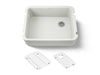 KOHLER K-25766 Ironridge 28" undermount single-bowl farmhouse kitchen sink, dune