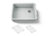 KOHLER K-25766 Ironridge 28" undermount single-bowl farmhouse kitchen sink, ice grey