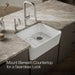 KOHLER K-25766 Ironridge 28" undermount single-bowl farmhouse kitchen sink, white - view 5