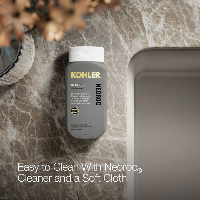 KOHLER K-25784 Cairn Undermount single-bowl farmhouse kitchen sink, matte taupe - view 3