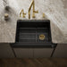 KOHLER K-25785 Cairn 29-3/4" undermount single-bowl farmhouse kitchen sink with short apron, matte black - view 4
