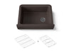 KOHLER K-25785 Cairn 29-3/4" undermount single-bowl farmhouse kitchen sink with short apron, matte brown