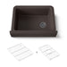 KOHLER K-25785 Cairn 29-3/4" undermount single-bowl farmhouse kitchen sink with short apron, matte brown - view 5