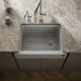 KOHLER K-25785 Cairn 29-3/4" undermount single-bowl farmhouse kitchen sink with short apron, matte grey - view 3