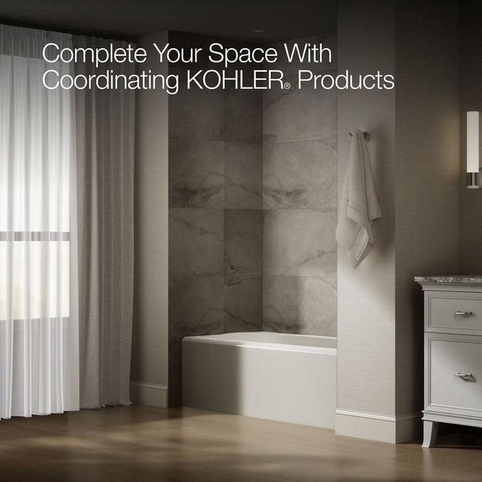 KOHLER K-25830-RA Avec 60" x 30" alcove bath, right drain, biscuit - view 3
