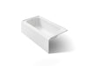 KOHLER K-25831-LA Avec 60" x 32" alcove bath, left drain, white