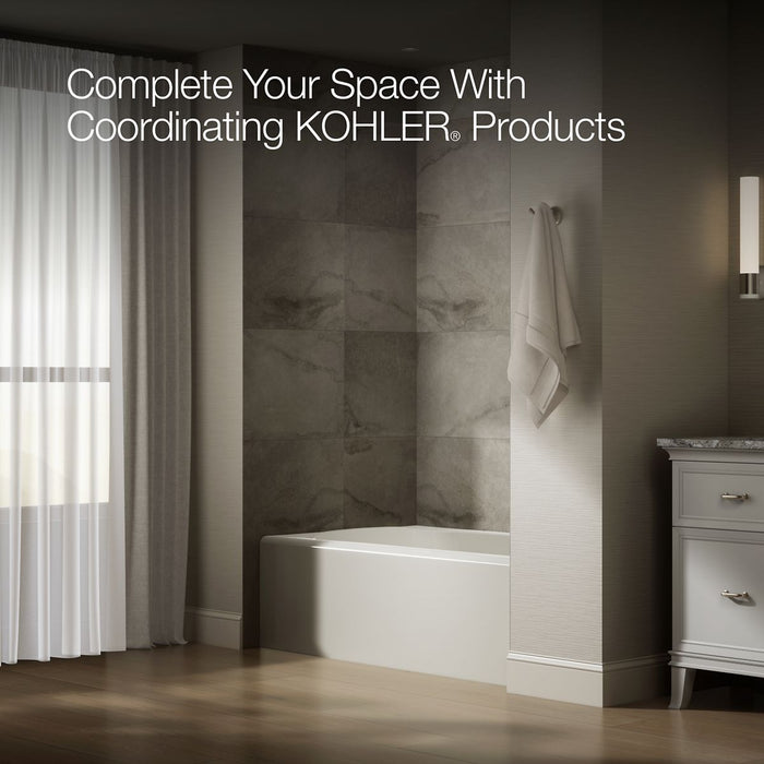 KOHLER K-25832-RA Avec 60" x 36" alcove bath, right drain, biscuit - view 3