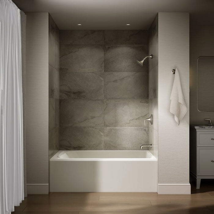KOHLER K-25833-RA Avec 60" x 42" alcove bath, right drain, biscuit - view 4