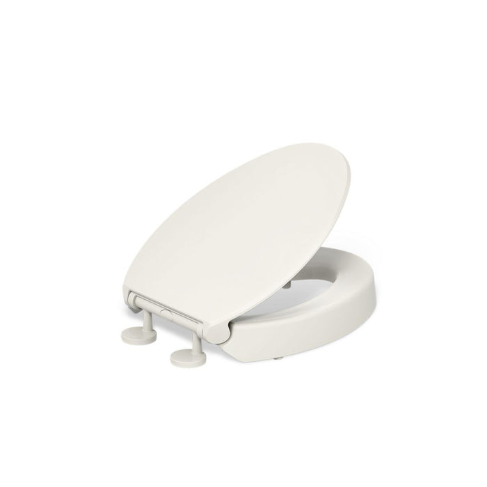 KOHLER K-25875 Hyten Elevated Quiet-Close elongated toilet seat, biscuit - view 5