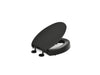 KOHLER K-25875 Hyten Elevated Quiet-Close elongated toilet seat, black black