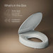 KOHLER K-25875 Hyten Elevated Quiet-Close elongated toilet seat, ice grey - view 5
