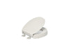 KOHLER K-25876 Hyten Elevated Quiet-Close round-front toilet seat, almond