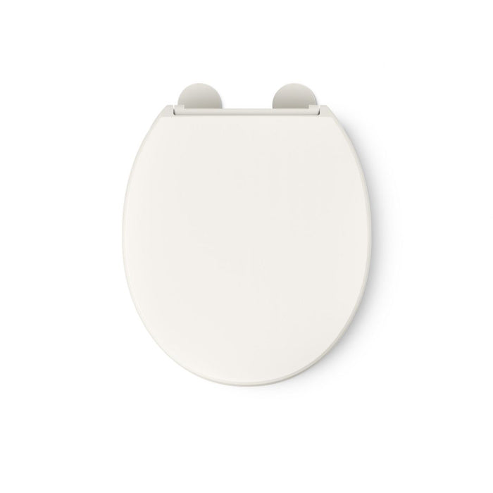 KOHLER K-25876 Hyten Elevated Quiet-Close round-front toilet seat, biscuit - view 2