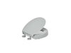 KOHLER K-25876 Hyten Elevated Quiet-Close round-front toilet seat, ice grey