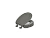 KOHLER K-25876 Hyten Elevated Quiet-Close round-front toilet seat, thunder grey