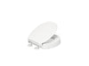 KOHLER K-25876 Hyten Elevated Quiet-Close round-front toilet seat, white