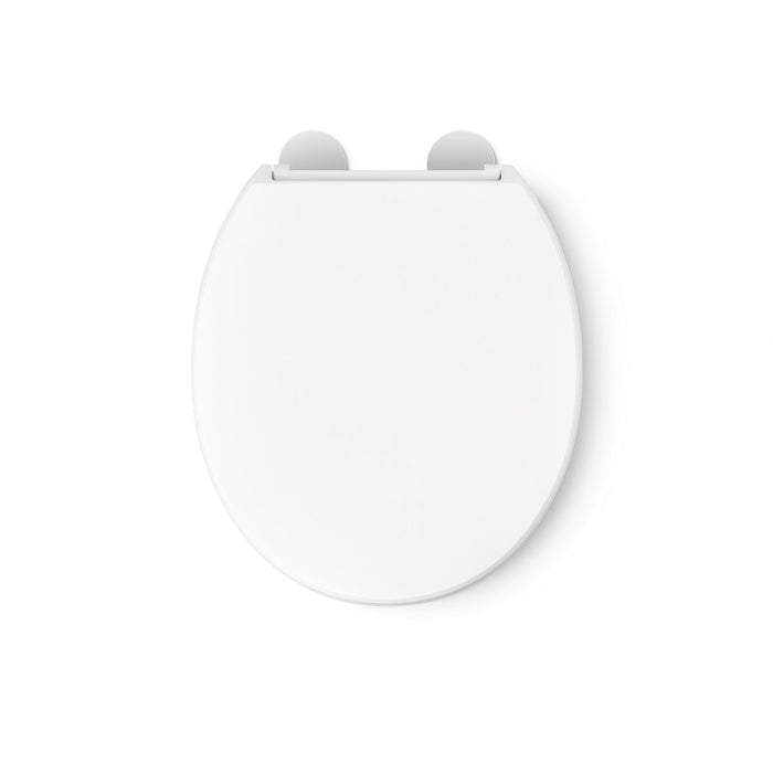 KOHLER K-25876 Hyten Elevated Quiet-Close round-front toilet seat, white - view 2