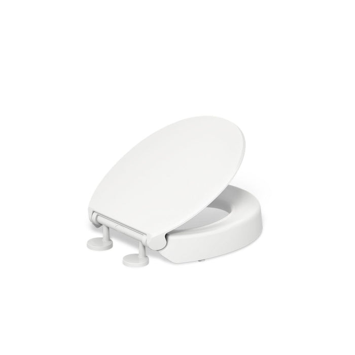 KOHLER K-25876 Hyten Elevated Quiet-Close round-front toilet seat, white - view 5