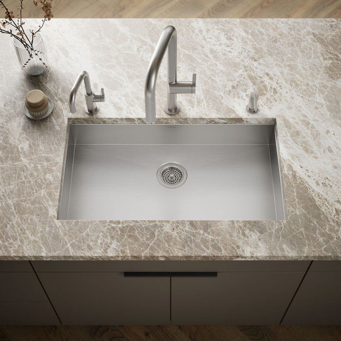 KOHLER K-25939 Vault 32" undermount single-bowl kitchen sink, stainless steel - view 5