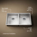 KOHLER K-25940 Vault 32" undermount double-bowl kitchen sink, stainless steel - view 5