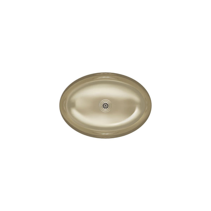 KOHLER K-2602 Rhythm 23-1/4" oval undermount bathroom sink, no overflow, mirror french gold - view 3