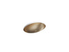 KOHLER K-2602 Rhythm 23-1/4" oval undermount bathroom sink, no overflow, satin bronze