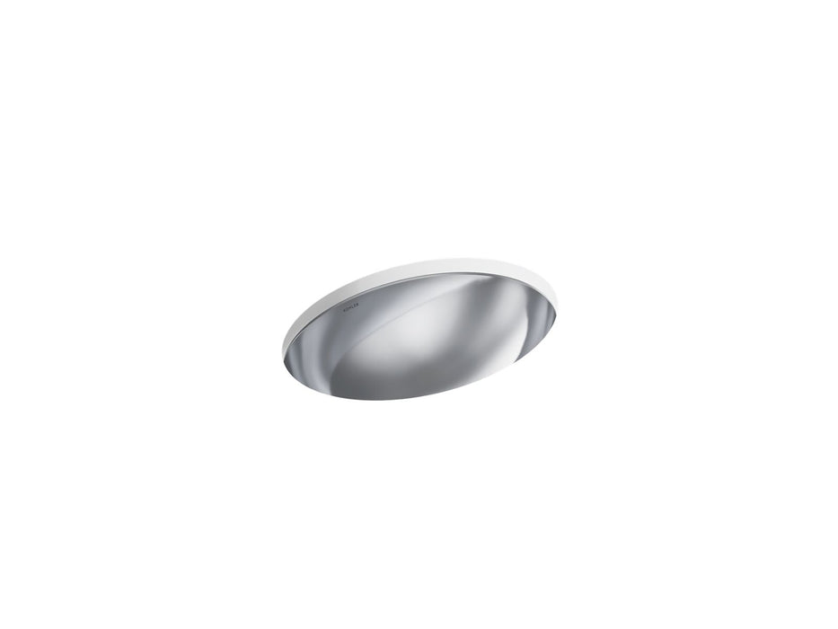 KOHLER K-2602-MU Rhythm 23-1/4" oval undermount bathroom sink, no overflow, not applicable
