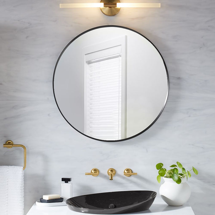 KOHLER K-26050 Essential 28" round framed mirror, matte black - view 2