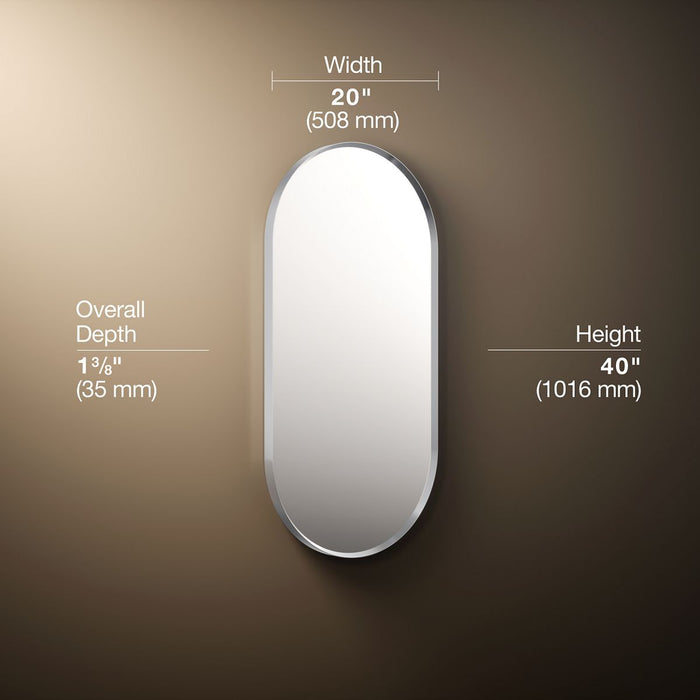 3/4 view of product with dimensions