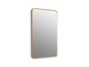KOHLER K-26052 Essential 22" x 34" rectangular framed mirror, moderne brushed gold