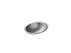 KOHLER K-2608-SU Bachata 20" oval drop-in/undermount bathroom sink, no overflow, satin