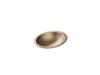KOHLER K-2608-SU Bachata 20" oval drop-in/undermount bathroom sink, no overflow, vibrant brushed bronze
