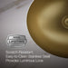 KOHLER K-2608-SU Bachata 20" oval drop-in/undermount bathroom sink, no overflow, vibrant brushed moderne brass - view 2