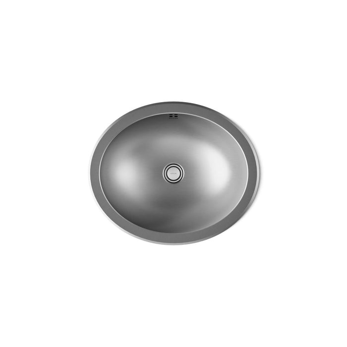 KOHLER K-2609-SU Bachata 20" oval drop-in/undermount bathroom sink, satin - view 3